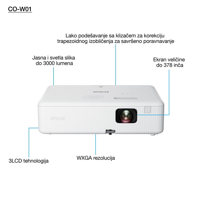 Epson CO-W01 projektor